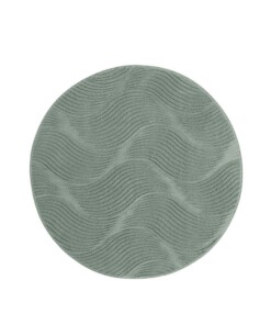 Tapis rond doux - Fuzz Whirl vert - overzicht
