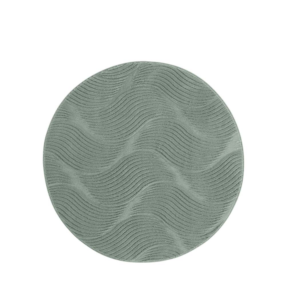 Tapis rond doux - Fuzz Whirl vert - overzicht Tapis rond doux - Fuzz Whirl vert - overzicht