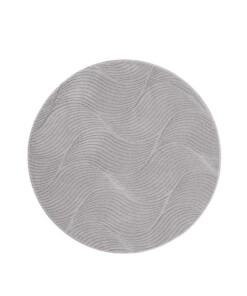 Tapis rond doux - Fuzz Whirl gris - overzicht
