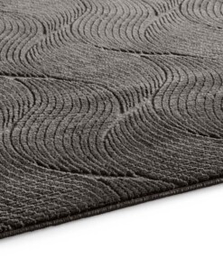 Tapis rond doux - Fuzz Whirl anthracite - close up