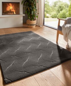 Tapis doux - Fuzz Whirl anthracite - sfeer