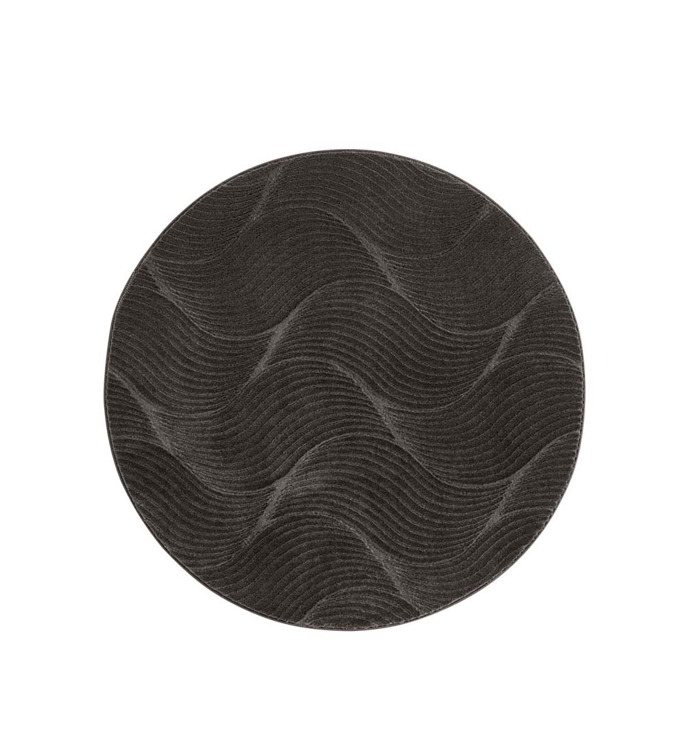 Tapis rond doux - Fuzz Whirl anthracite - overzicht Tapis rond doux - Fuzz Whirl anthracite - overzicht