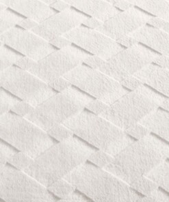 Tapis rond doux - Fuzz Karo crème - close up, thumbnail Tapis rond doux - Fuzz Karo crème - close up, thumbnail