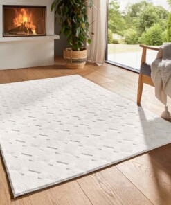 Tapis doux - Fuzz Karo crème - sfeer