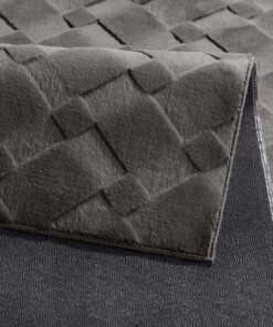 Tapis doux - Fuzz Karo anthracite - close up, thumbnail Tapis doux - Fuzz Karo anthracite - close up, thumbnail