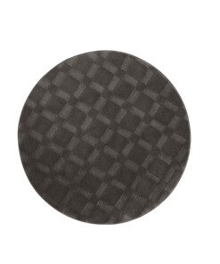 Tapis rond doux - Fuzz Karo anthracite - overzicht