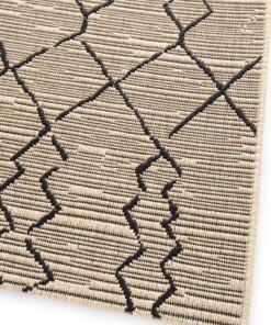 Tapis d'Extérieur - Bask Taza Beige/Noir