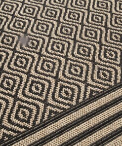 Tapis Extérieur Carreaux - Bask Pavilion Beige/Noir