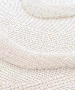 Tapis Rond Marbre - Elevé Marbe Ivoire