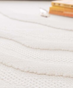 Tapis Rond Marbre - Elevé Marbe Ivoire