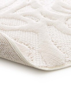 Tapis Rond Fleur - Elevé Pétale Ivoire Tapis Rond Fleur - Elevé Pétale Ivoire