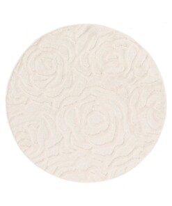 Tapis Rond Fleur - Elevé Pétale Ivoire - overzicht
