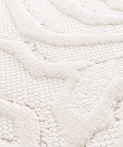 Tapis Rond Fleur - Elevé Pétale Ivoire Tapis Rond Fleur - Elevé Pétale Ivoire