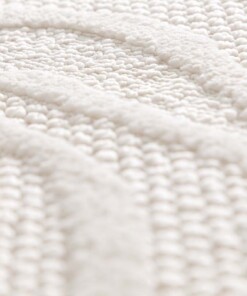 Tapis Rond Fleur - Elevé Pétale Ivoire