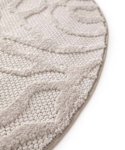 Tapis Rond Fleur - Elevé Pétale Taupe Tapis Rond Fleur - Elevé Pétale Taupe