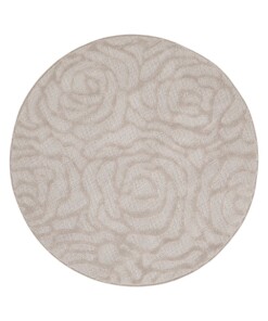 Tapis Rond Fleur - Elevé Pétale Taupe - overzicht