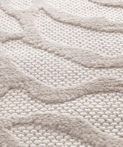 Tapis Rond Fleur - Elevé Pétale Taupe Tapis Rond Fleur - Elevé Pétale Taupe