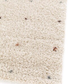 Tapis Poil Haut - Dots Crème/Multicolore