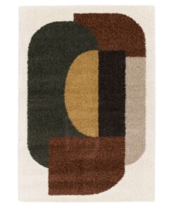 Tapis Poil Haut - Mirage Enclave Vert Olive/Jaune - overzicht