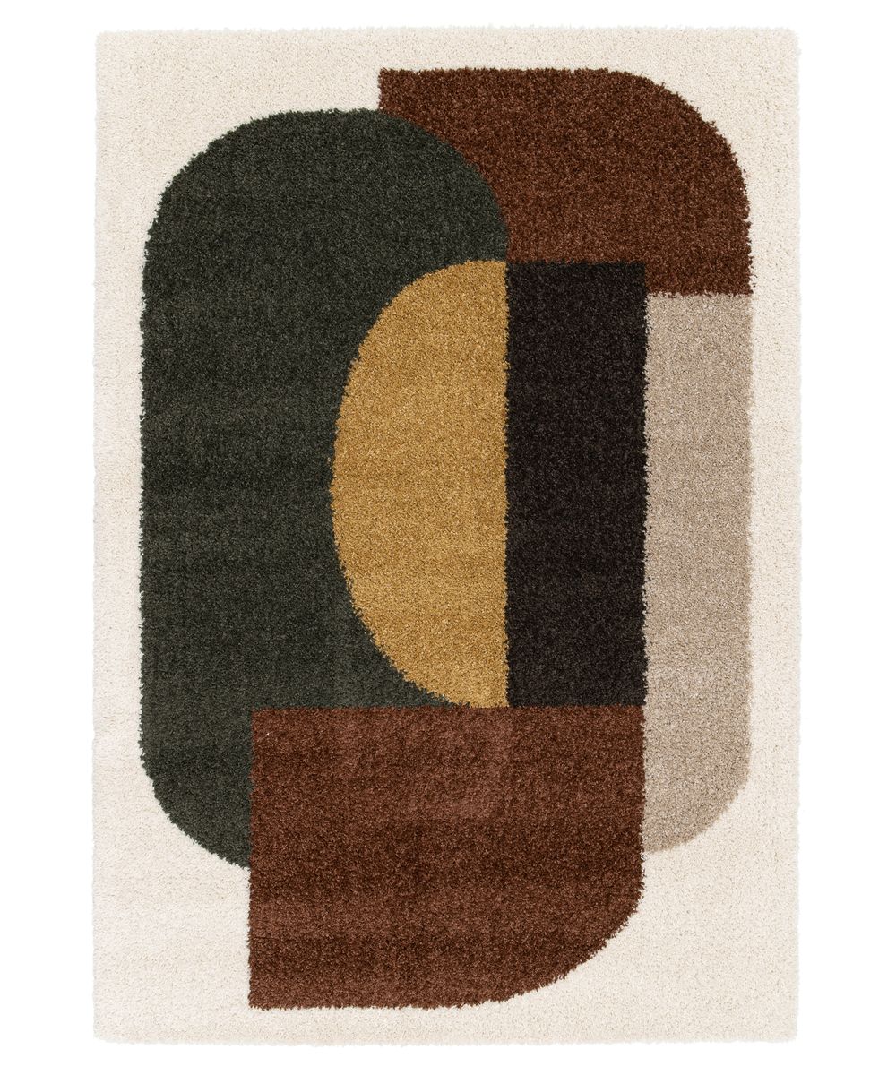 Tapis Poil Haut - Mirage Enclave Vert Olive/Jaune - overzicht Tapis Poil Haut - Mirage Enclave Vert Olive/Jaune - overzicht