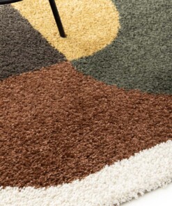 Tapis Poil Haut - Mirage Enclave Vert Olive/Jaune