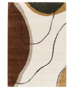 Tapis Poil Haut - Mirage Rivage Vert Olive/Jaune - overzicht