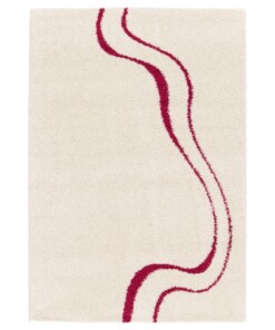 Tapis Poil Haut - Mirage Méandre Ivoire/Framboise - overzicht