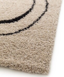 Tapis Poil Haut - Mirage Méandre Beige/Noir