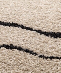 Tapis Poil Haut - Mirage Méandre Beige/Noir