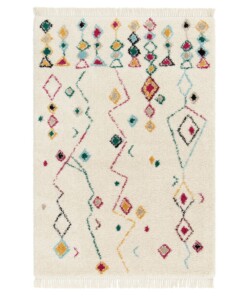 Tapis Berbère - Atlas Kite Ivoire/Multicolore - overzicht