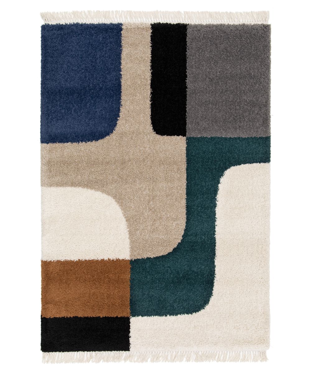 Tapis Abstrait - Atlas Forma Bleu/Multicolore - overzicht Tapis Abstrait - Atlas Forma Bleu/Multicolore - overzicht