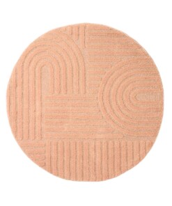 Tapis rond scandinave - Aven rose saumon - overzicht