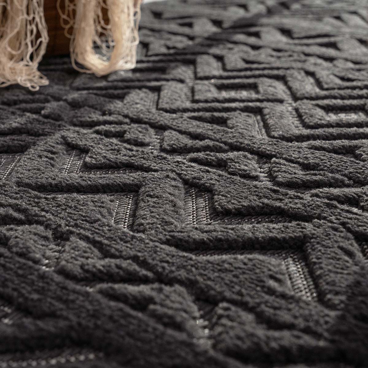 Tapis extérieur balcon - Elio anthracite - close up Tapis extérieur balcon - Elio anthracite - close up