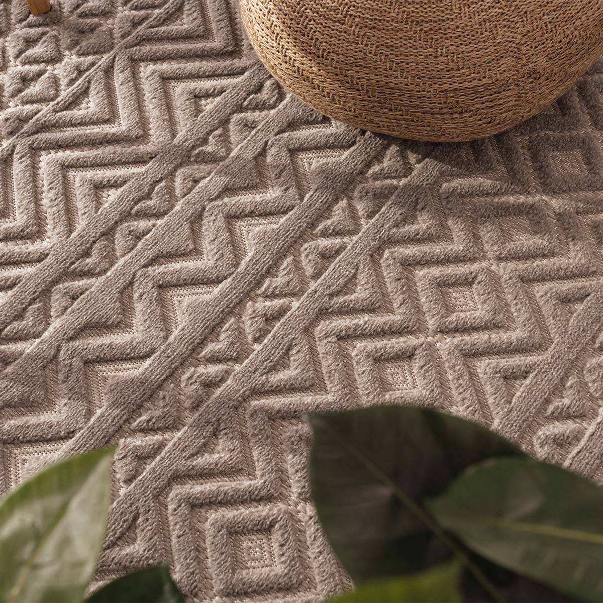 Tapis extérieur/intérieur - Elio beige - close up Tapis extérieur/intérieur - Elio beige - close up