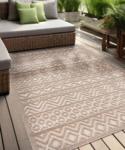 Tapis extérieur balcon - Elio beige - sfeer