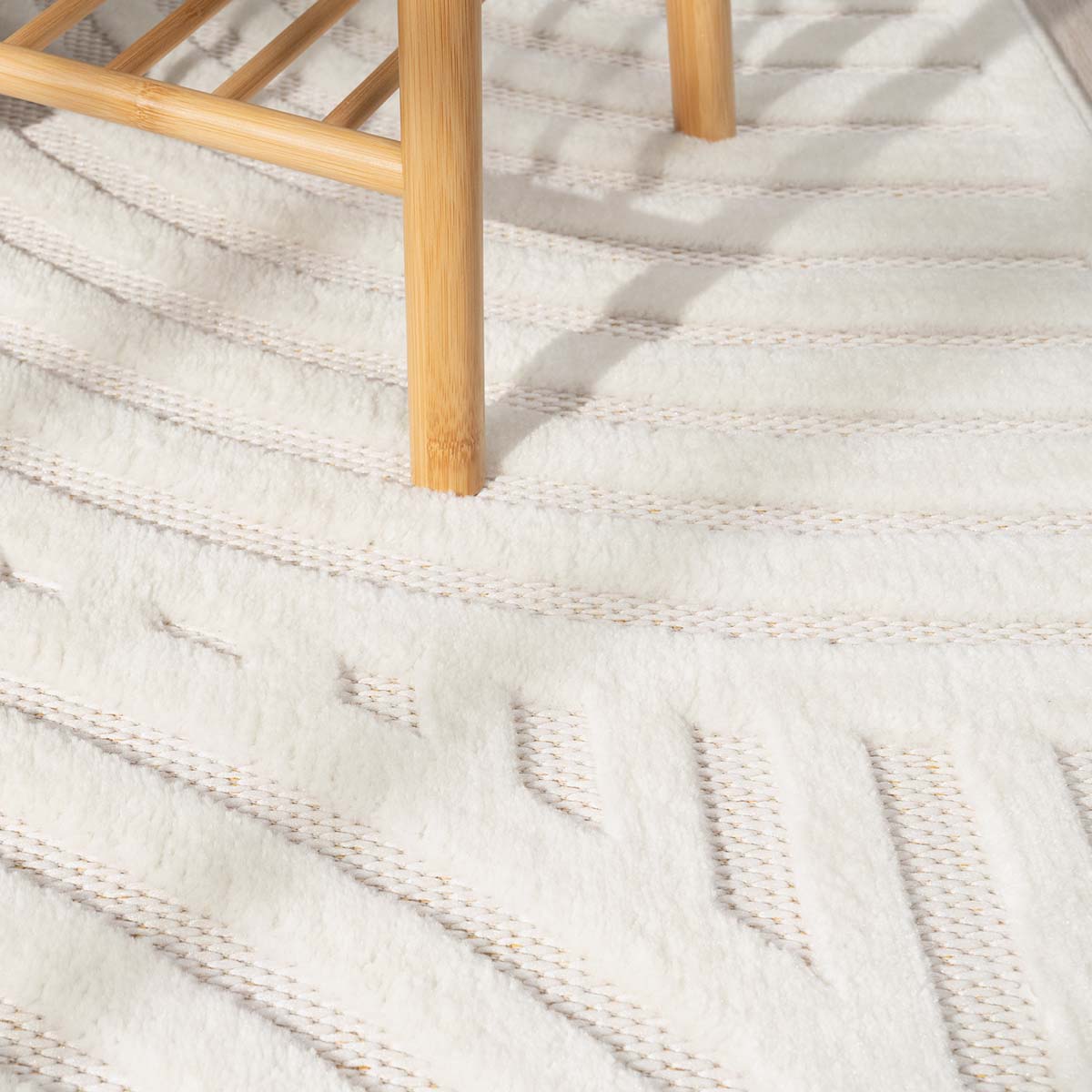 Tapis extérieur balcon - Reza blanc - close up Tapis extérieur balcon - Reza blanc - close up