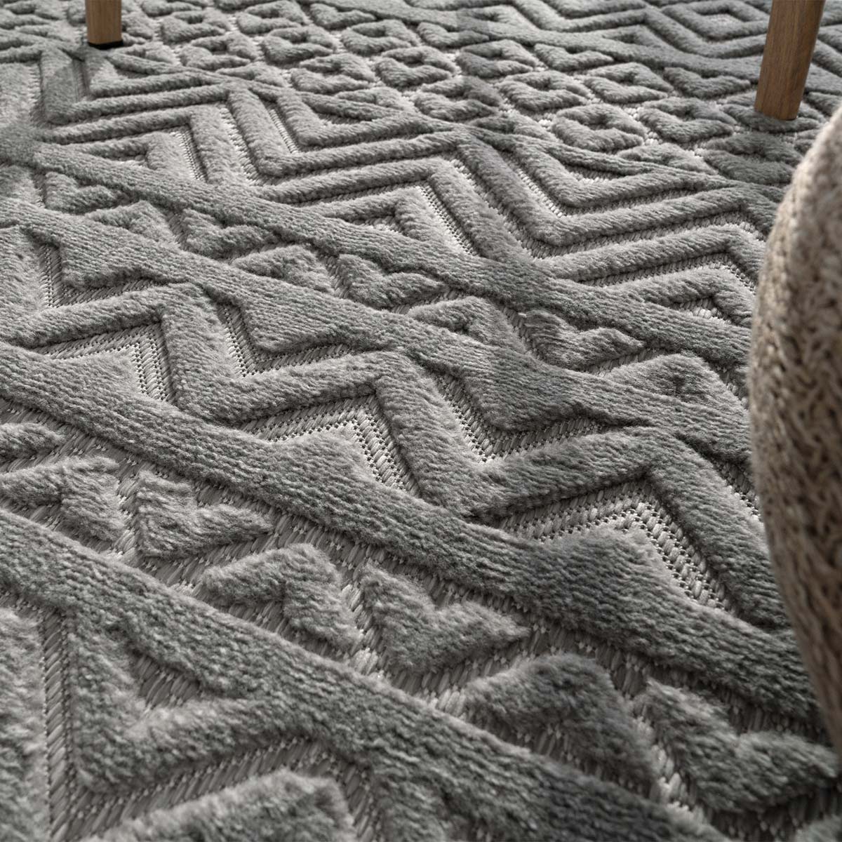 Tapis extérieur/intérieur - Elio gris - close up Tapis extérieur/intérieur - Elio gris - close up