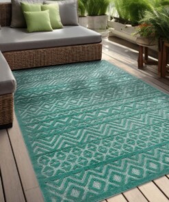 Tapis extérieur balcon - Elio turquoise - sfeer
