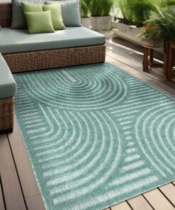 Tapis extérieur/intérieur - Reza turquoise - sfeer