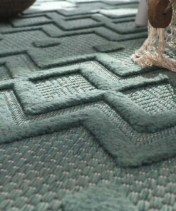 Tapis extérieur balcon - Nore turquoise - close up, thumbnail