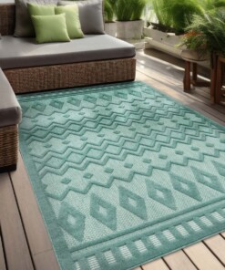 Tapis extérieur/intérieur - Nore turquoise - sfeer