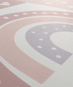 Tapis enfant arc-en-ciel - Lumi rose clair - close up, thumbnail Tapis enfant arc-en-ciel - Lumi rose clair - close up, thumbnail