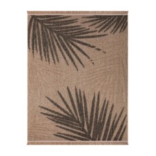 Tapis extérieur jute​ - Palms beige/noir - overzicht, thumbnail