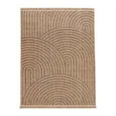 Tapis extérieur jute​ - Waves beige/noir - overzicht, thumbnail