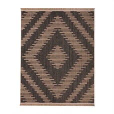Tapis extérieur jute​ - Karo beige/noir - overzicht, thumbnail