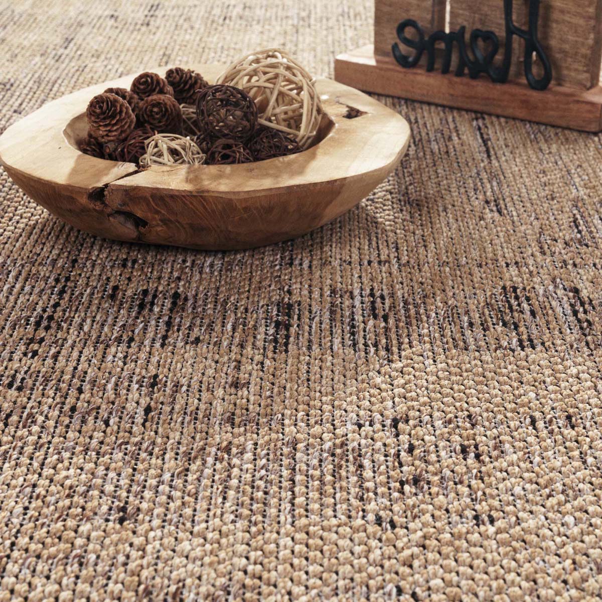 Tapis extérieur jute - Noor beige - close up Tapis extérieur jute - Noor beige - close up