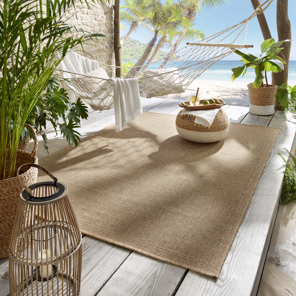 Tapis de balcon jute - Elara beige - sfeer Tapis de balcon jute - Elara beige - sfeer
