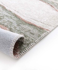 Tapis Marbre - Velura Vert Forêt/Rouge