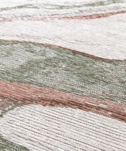 Tapis Marbre - Velura Vert Forêt/Rouge