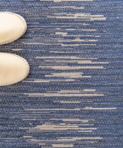 Tapis Abstrait - Sapphire Ripple Bleu Jean